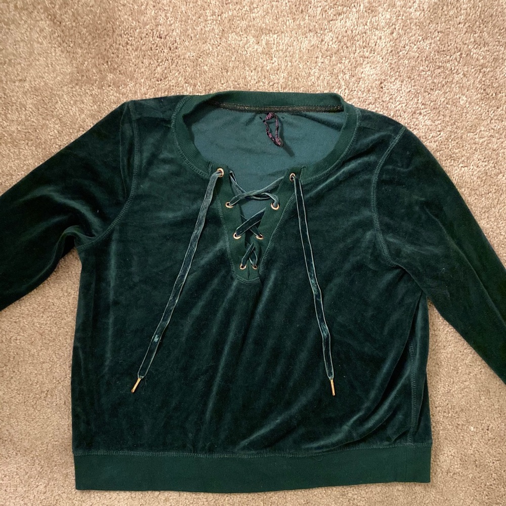 Betsey Johnson Velvet Sweatshirt